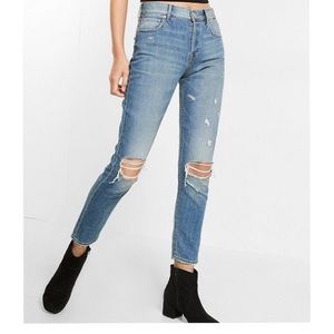 Express vintage high rise skinny jeans(mom jeans)